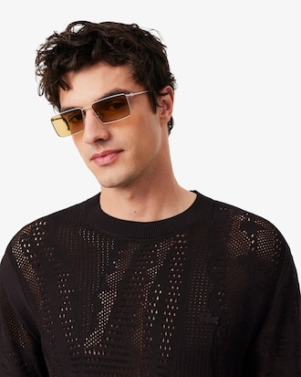 Relaxed Fit Short Sleeved Printed Sweater