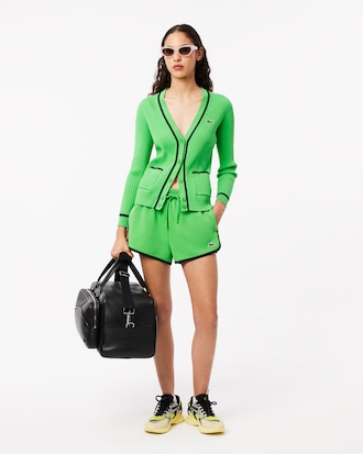 Women's Contrast Panel Piqué Shorts