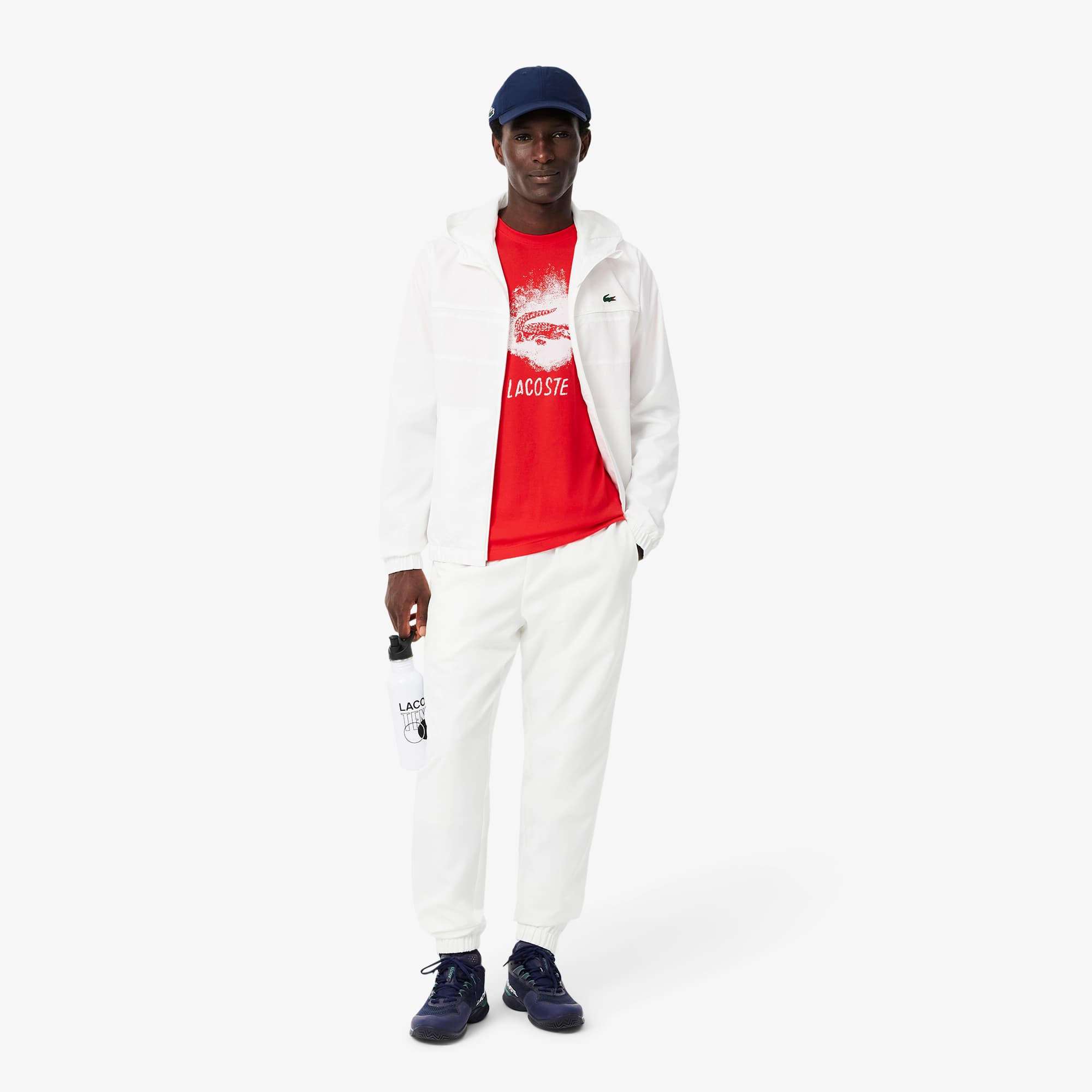 LACOSTE　ラコステ Lacoste Men's Regular Fit Long Sleeve Full Zip Collared