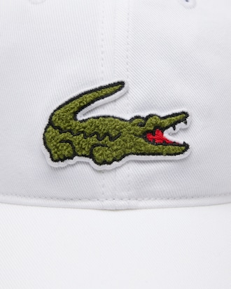 Unisex Crocodile Badge Cotton Twill Cap