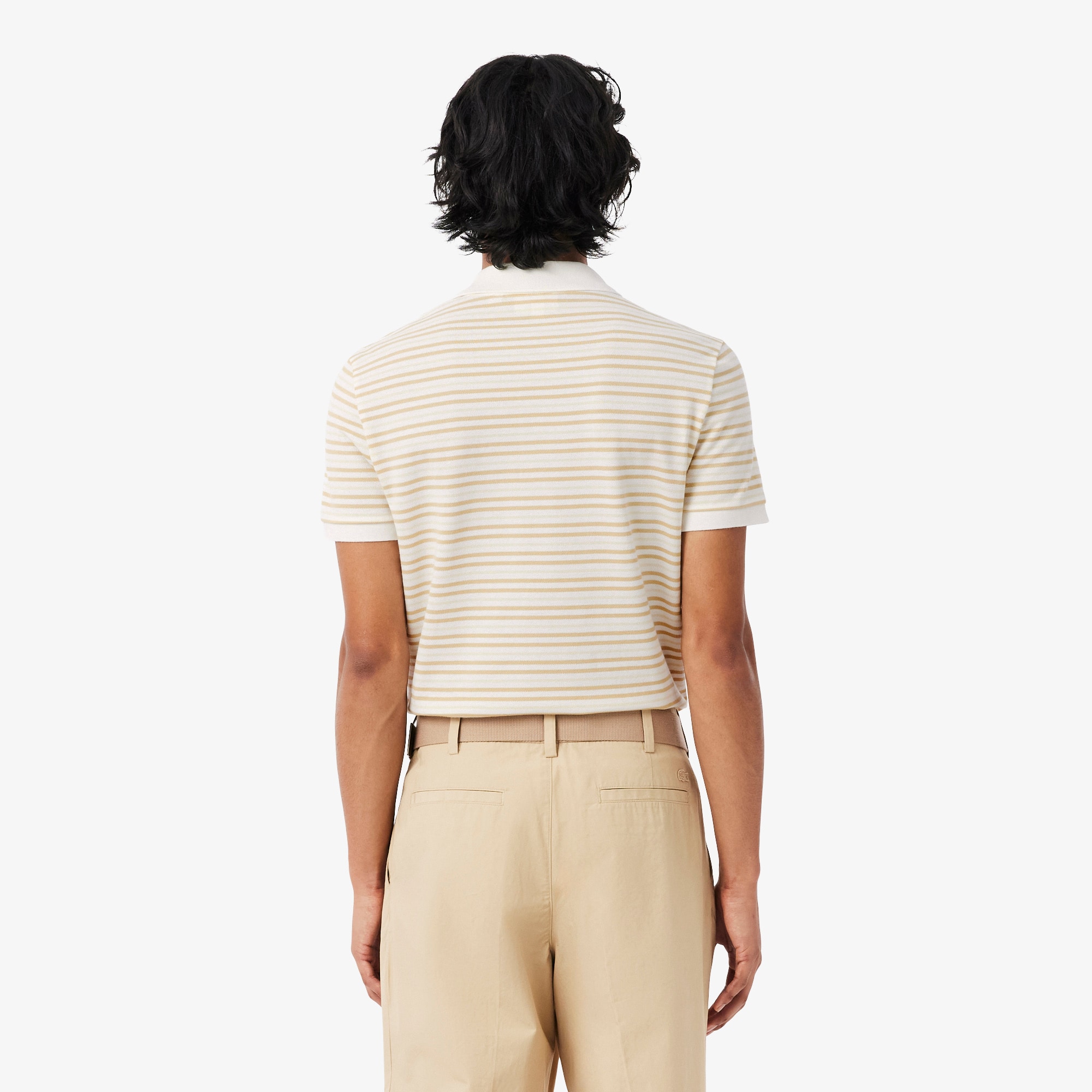 Classic Fit Striped Petit Piqué Polo