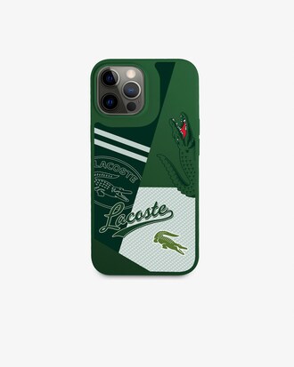 Lacoste Patchwork Print iPhone 14 Pro Max Case