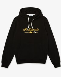 Men&rsquo;s Embroidered Lettering Hooded Cotton Fleece Sweatshirt