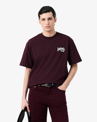 Heavy Cotton Jersey Embroidery Accent T-shirt