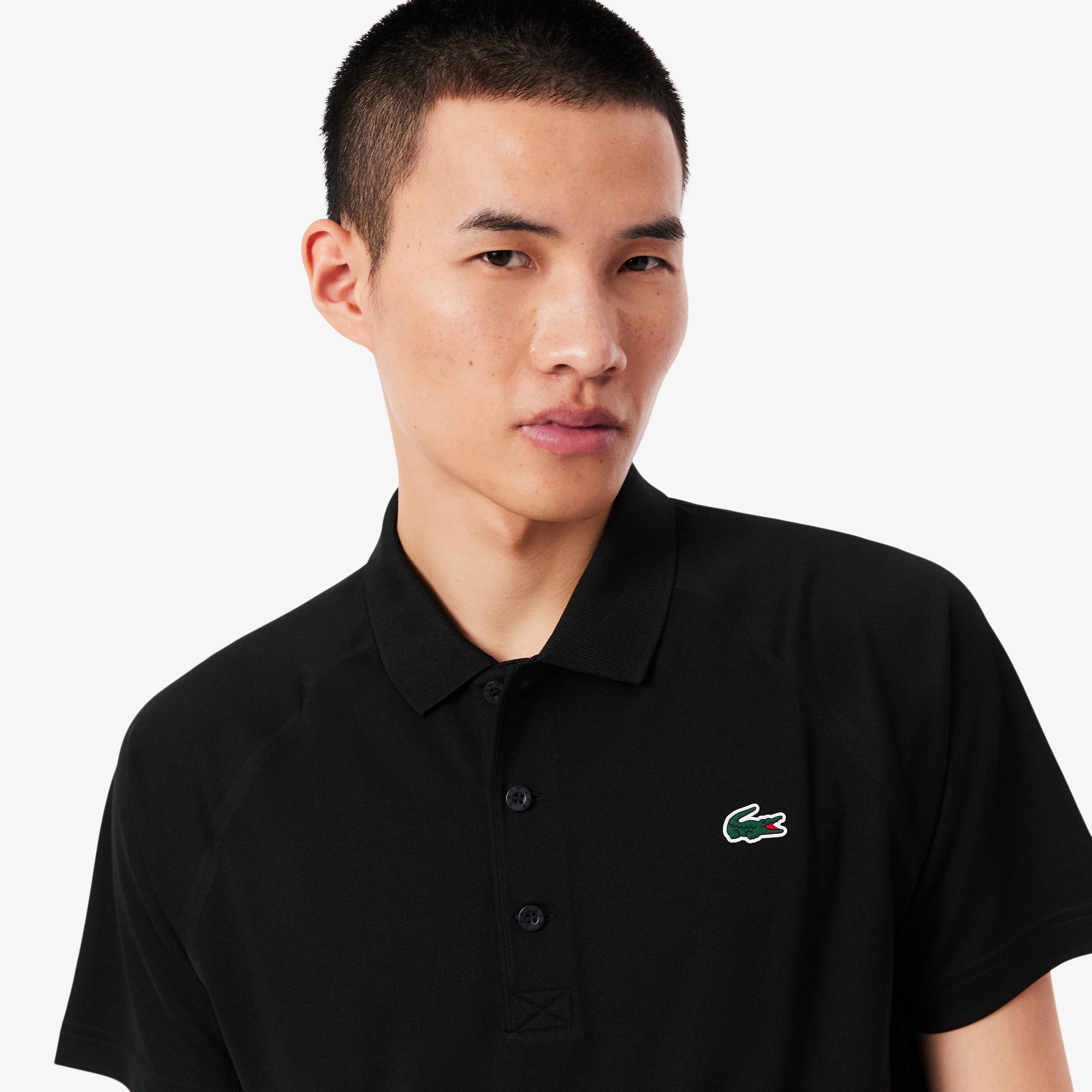 トップス Lacoste long sleep polo shirt 6 black LACOSTE 