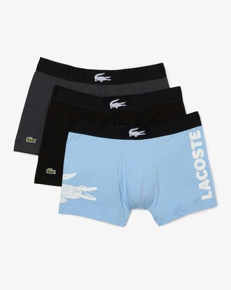 Lot de 3 boxers courts d&eacute;pareill&eacute;s en coton stretch