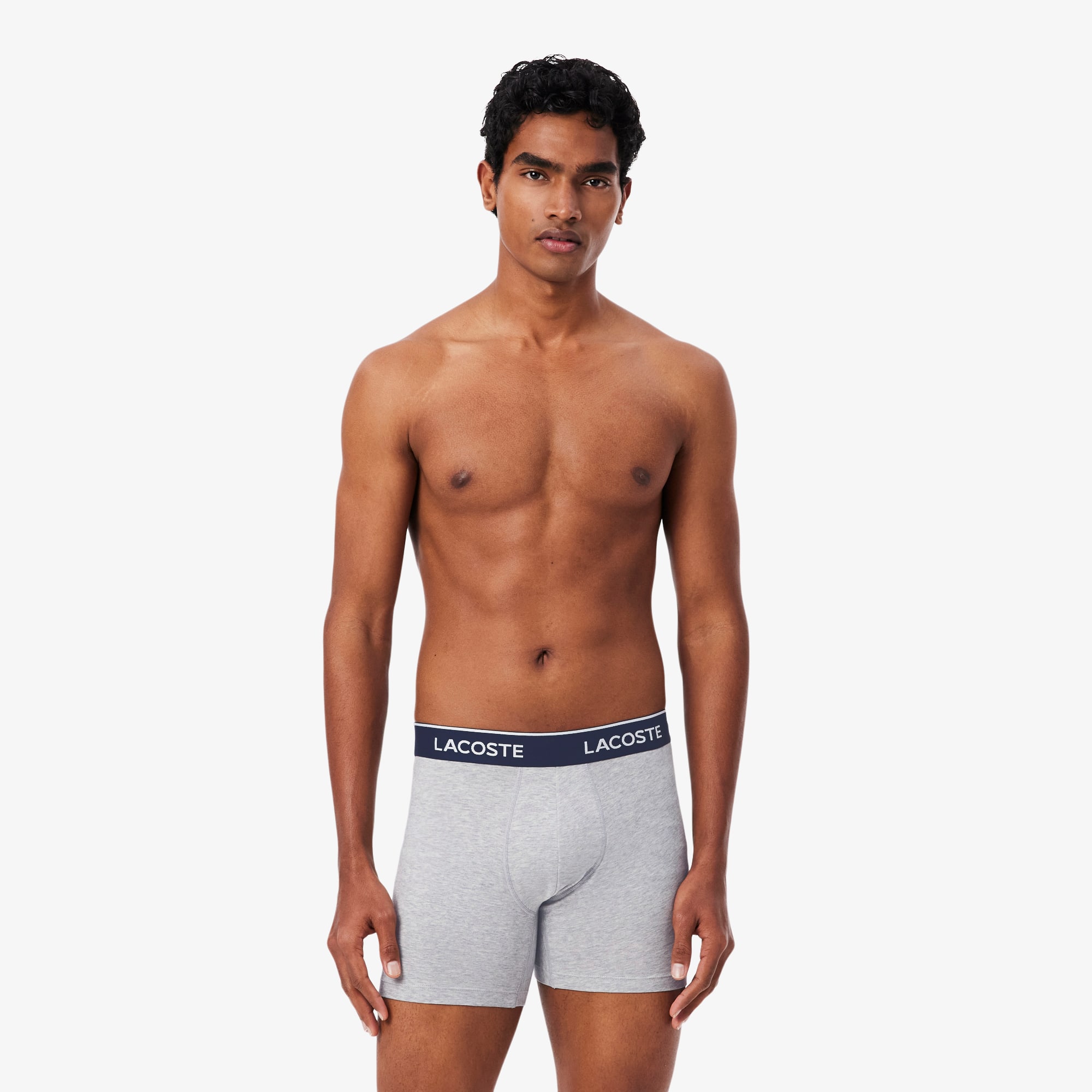 Lacoste Men's 3-pack Stretch Cotton Boxer Briefs In Pink