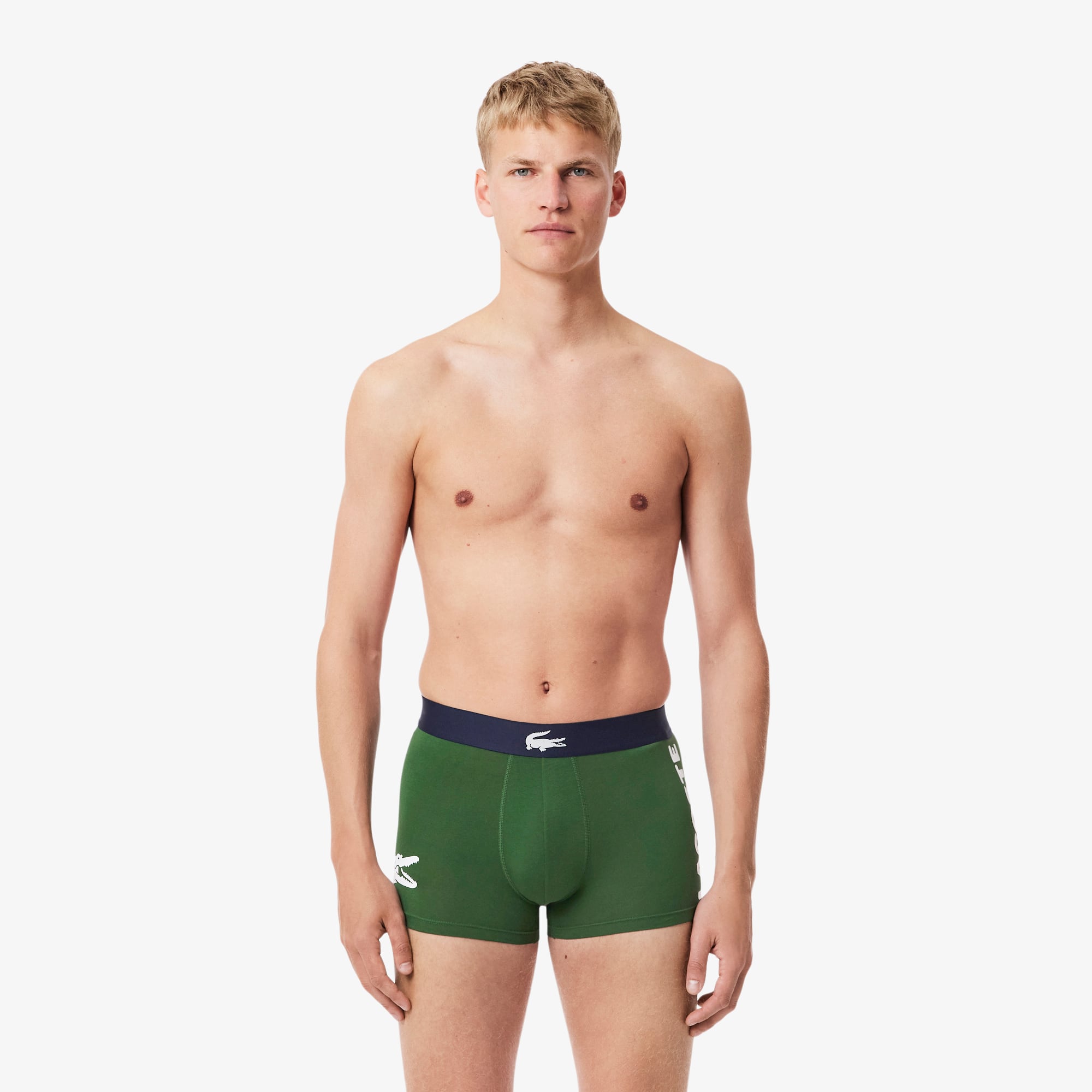 Lacoste Men's 3-Pack Stretch Cotton Trunks