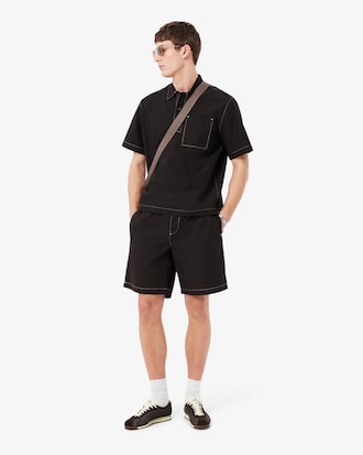 Relaxed Fit Poplin Shorts