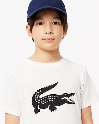 Kids' Oversized Technical Cotton Tennis T-Shirt