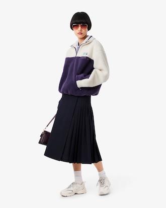 Women's High-Neck Oversized Fleece Sweatshirt