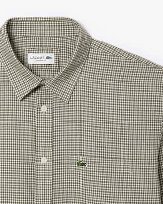 Camisa para hombre de franela de algodón regular fit