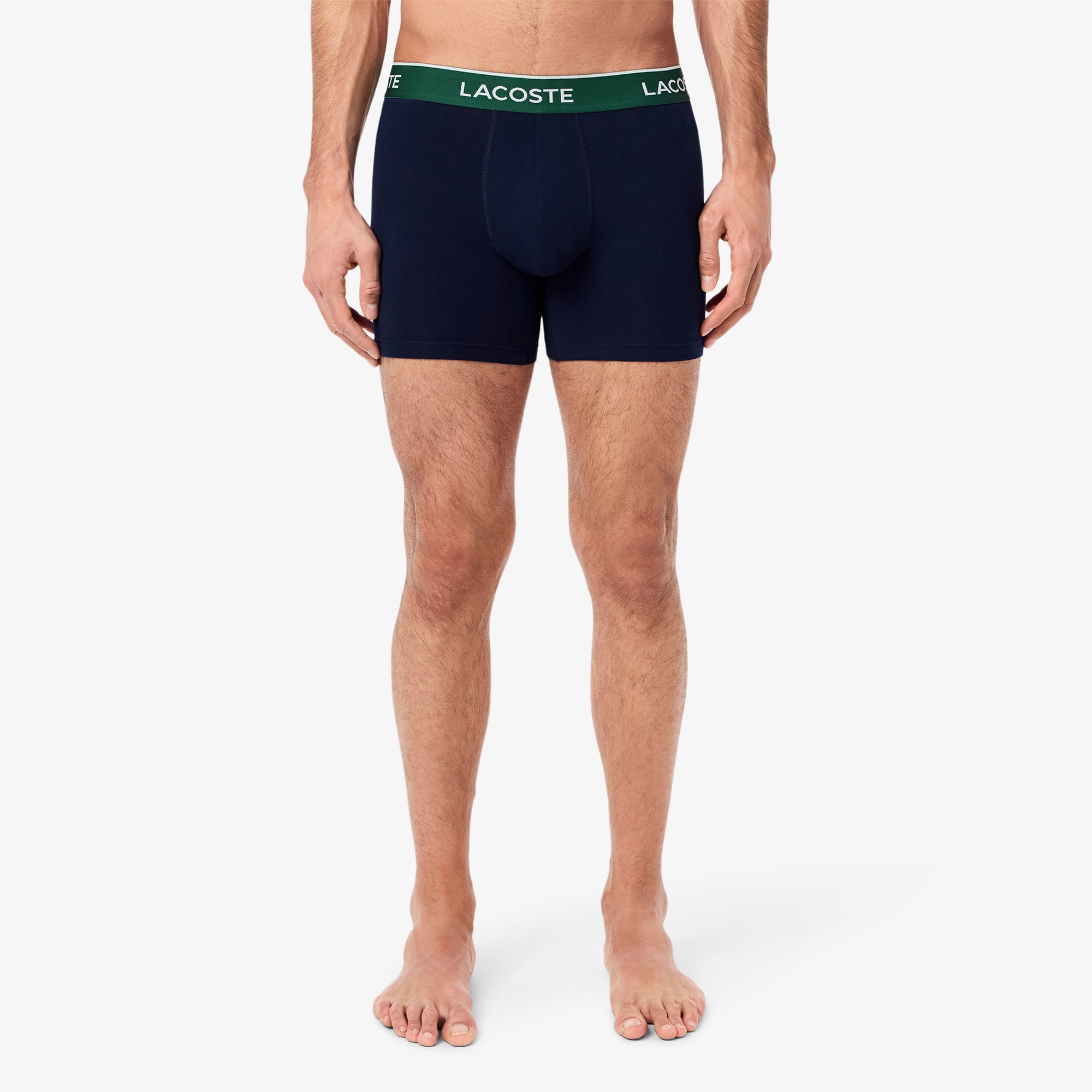 トランクス Lacoste Men's Boxer Brief 3-Pack 5H3389-031 Men's 3-Pack Microfiber Trunks - Underwear & Loungewear