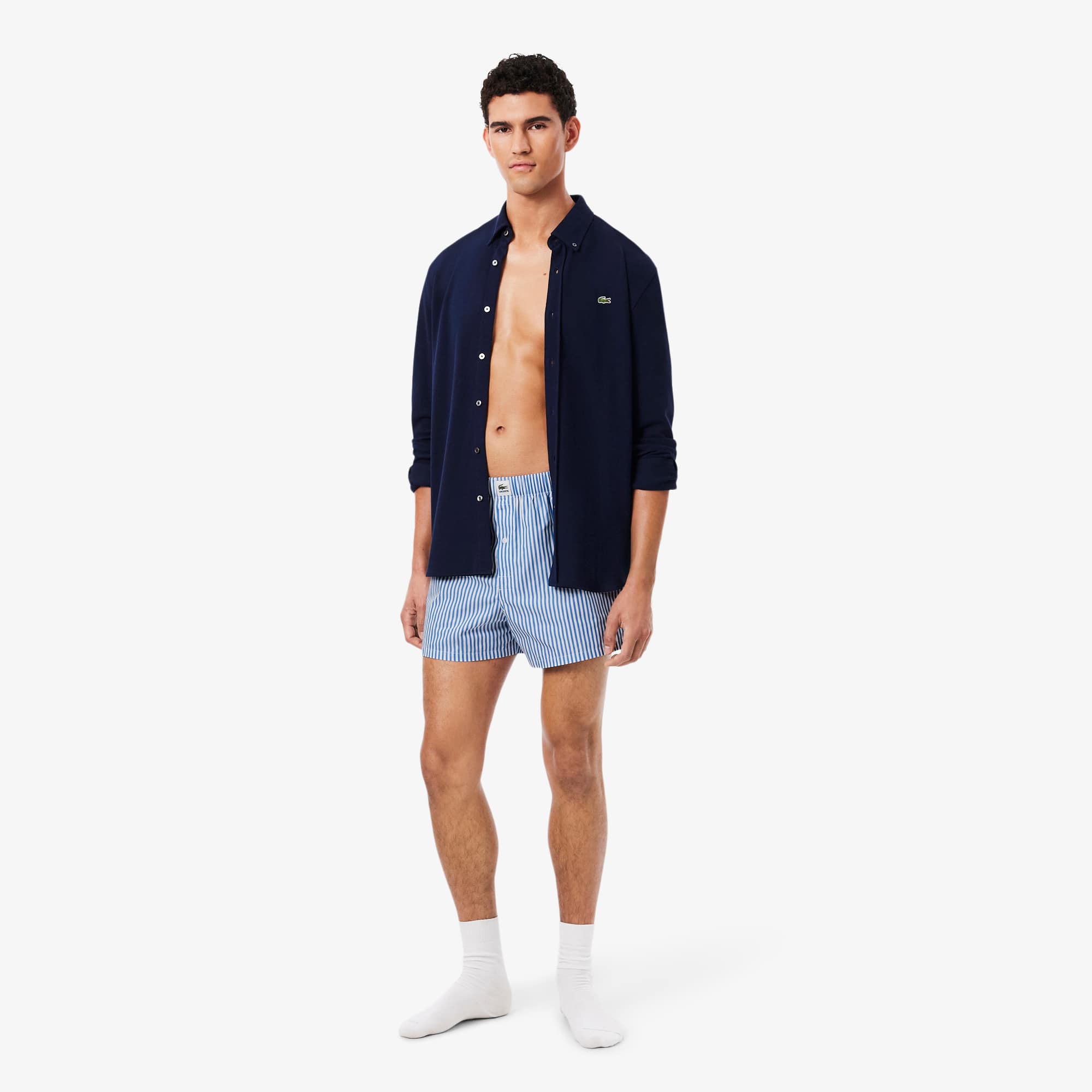 3-Pack Striped Cotton Poplin Boxers — Image 7
