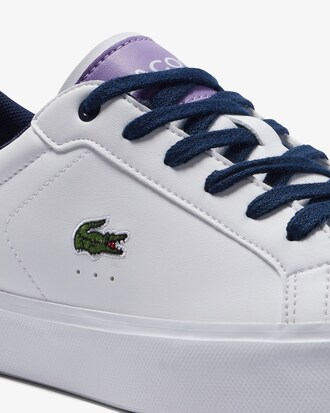 Sneakers Lacoste Powercourt de material sint&eacute;tico para ni&ntilde;os