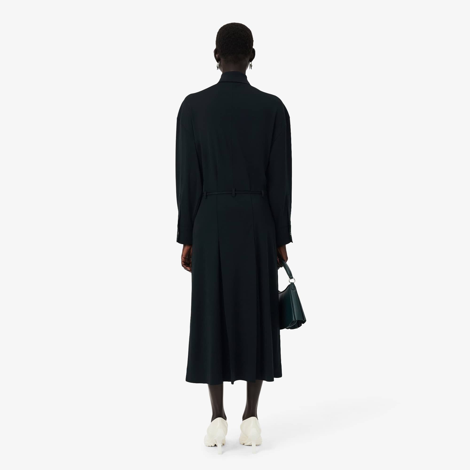 Runway Pleated Polo Maxi Dress
