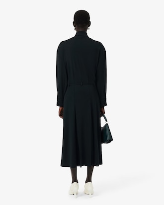 Runway Pleated Polo Maxi Dress