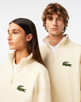 Unisex Loose Fit High-Neck Fleece Sweatshirt