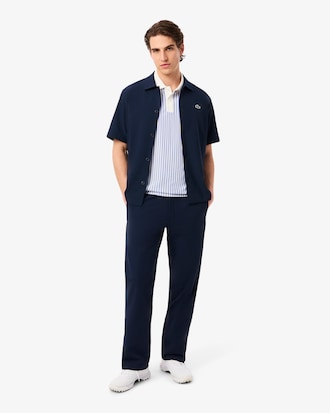 Men's Thermo-Regulating Striped Golf Polo