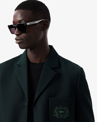 Shield Accent Wool Blend Blazer