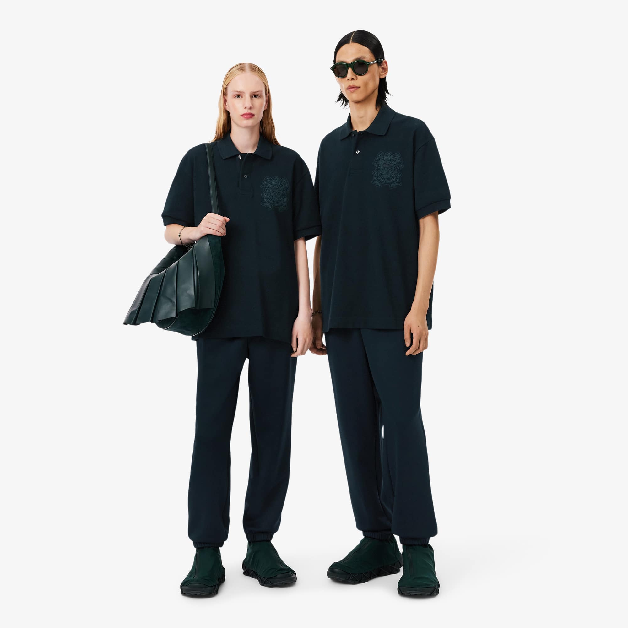 Lacoste Runway Satin Joggers - M In Gray
