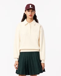 Women's Embroidered Fleece Polo Sweatshirt