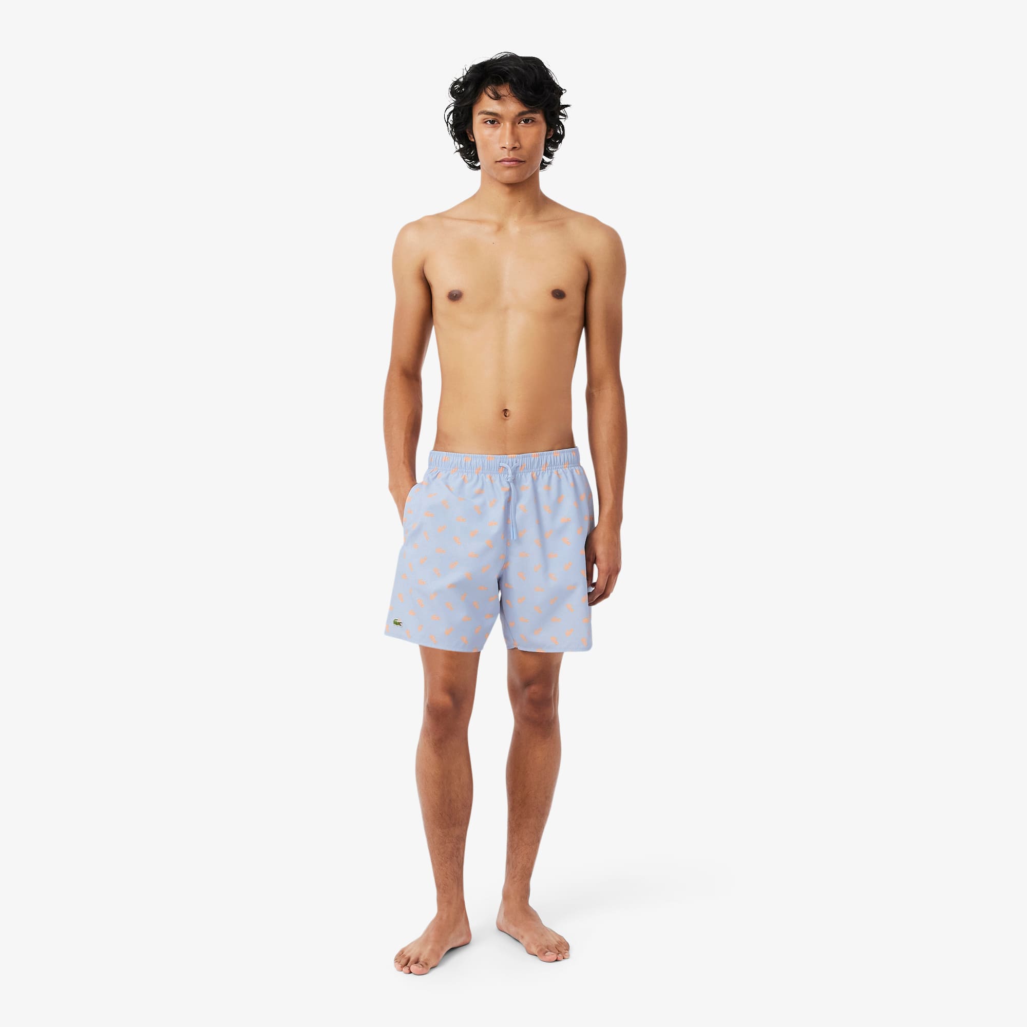 Mid Length Crocodile Print Swim Trunks - Men's Tracksuits - New In