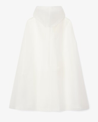 Runway Oversized Printed Poncho Parka