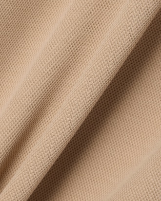 Polo Collar Piqu&eacute; Sweatshirt