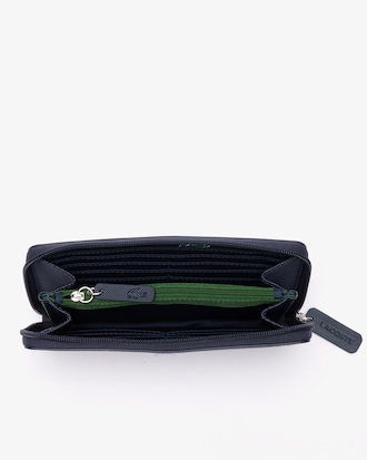 Zipped Croc Print Wallet