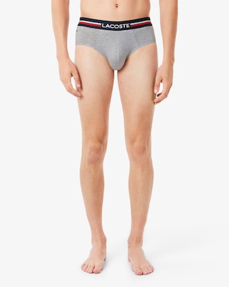 Men's 3-Pack Logo Waist Cotton Briefs