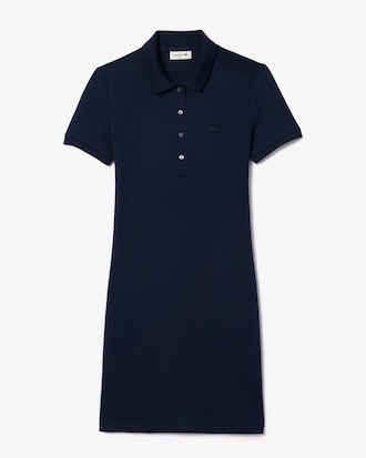 Women's Slim Fit Stretch Mini Piqué Polo Dress