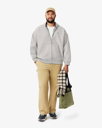 Men's Loose Fit Zip-Up Hoodie