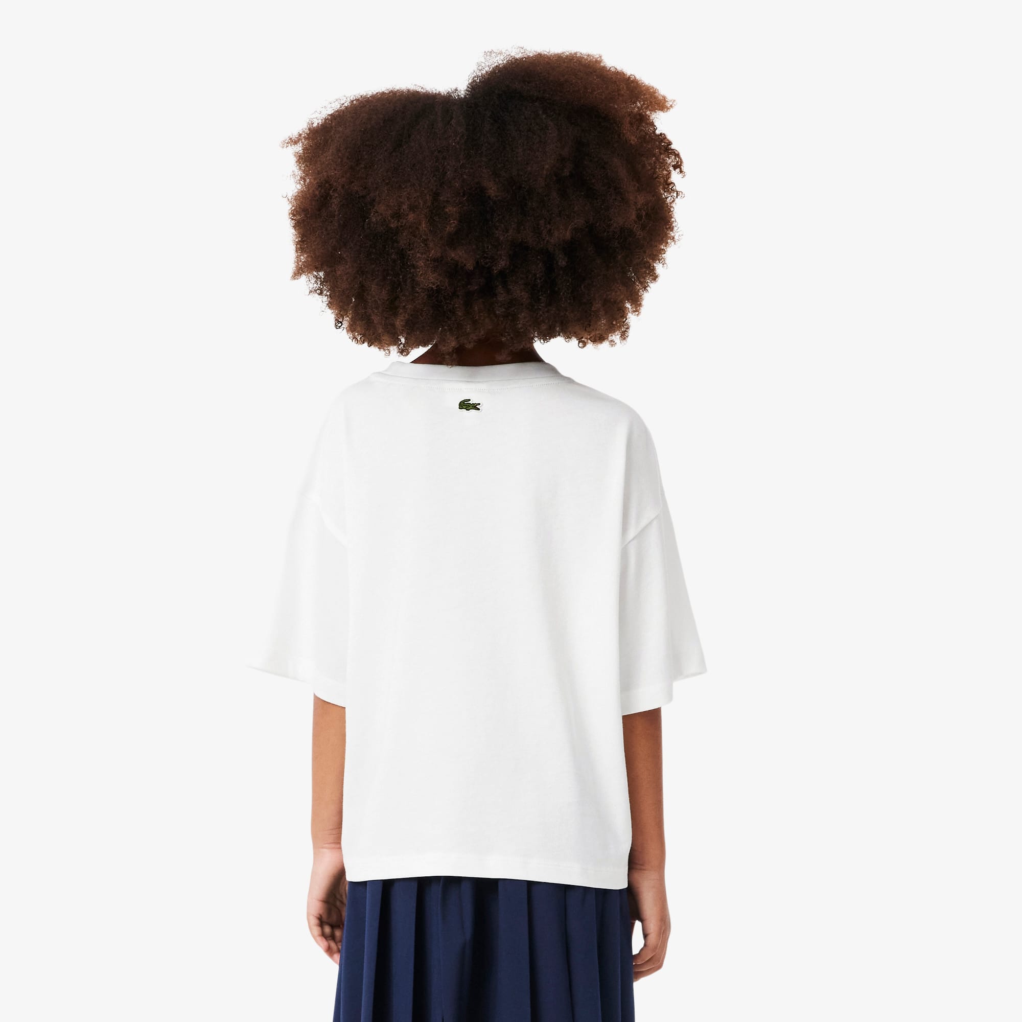 サイズL 白　STICK OUT LOGO L/S TEE 13536J XSIDE Crew Neck New York Printed Women's T-Shirt -S5LO36Z8