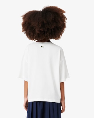 Girls' Oversized Print Cotton T-Shirt   
