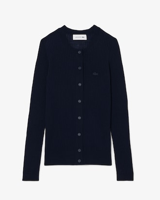 Women's Rib Knit Merino Wool Cardigan