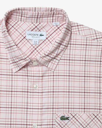 Camisa Para Hombre De Corte Regular Con Cuadros El&aacute;sticos