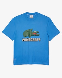 Playera unisex Lacoste x Minecraft en algod&oacute;n org&aacute;nico estampado