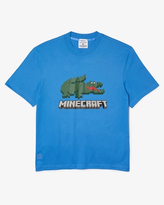 Playera unisex Lacoste x Minecraft en algodón orgánico estampado