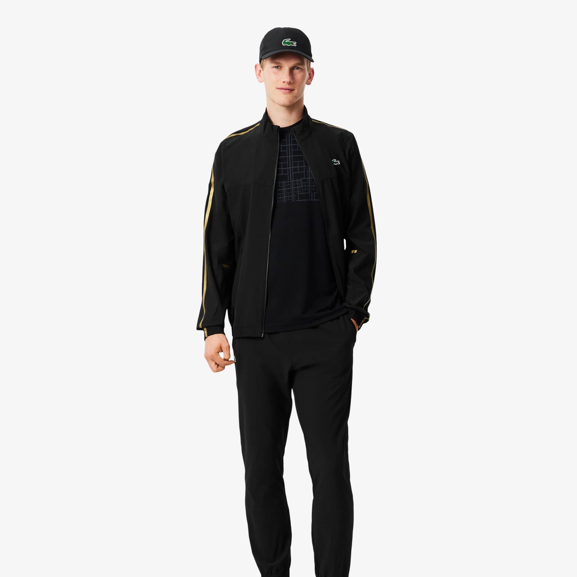 LACOSTE NOVAK DJOKOVIC ブラックジャージパンツ US M Men's Lacoste Tennis x Novak Djokovic Tracksuit - Lacoste x