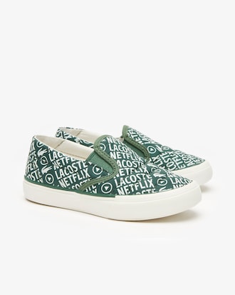 Slip-on b&eacute;b&eacute; Lacoste x Netflix en textile