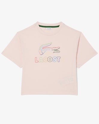 Girls' Oversized Print Cotton T-Shirt   