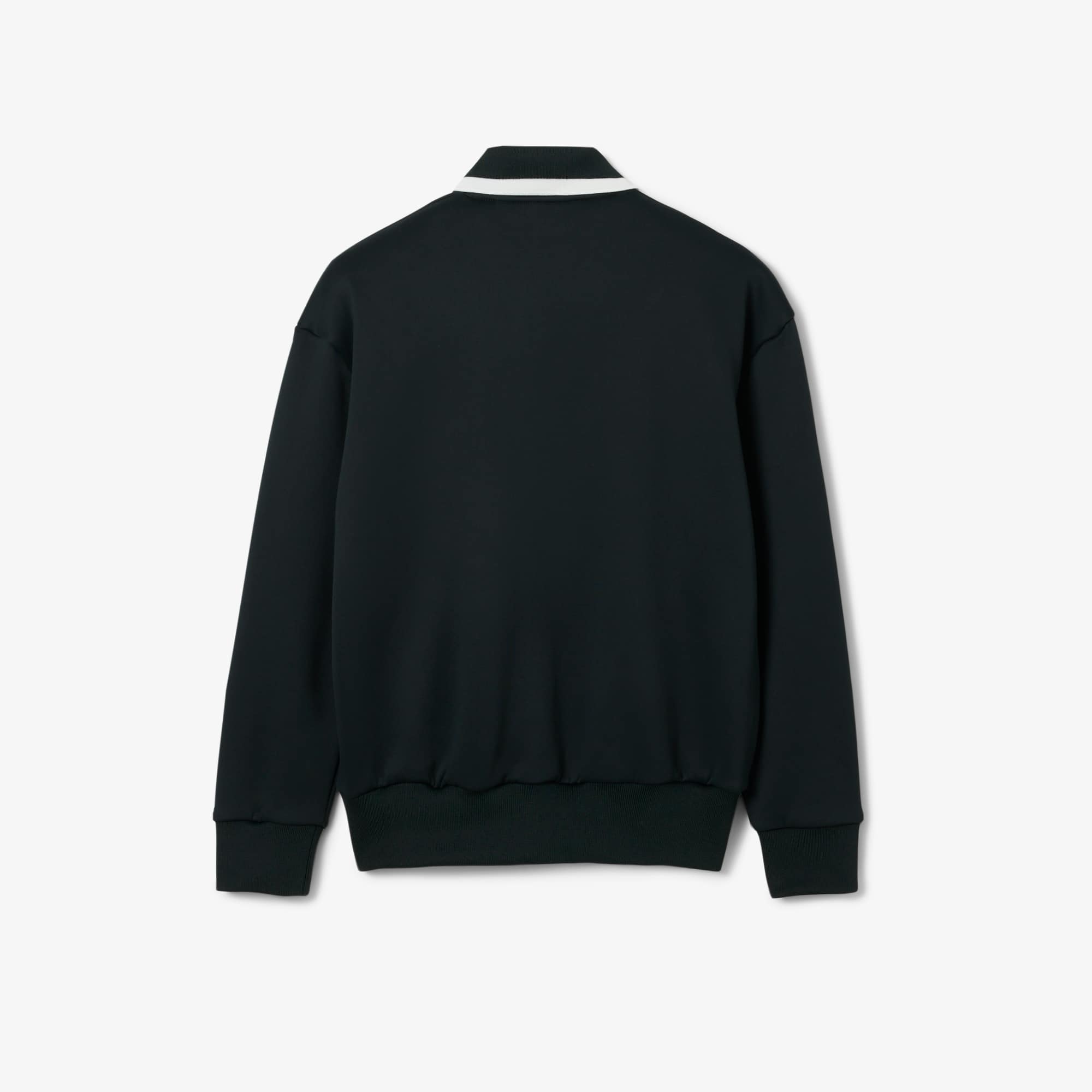 Runway Polo Shirt Collar Badge Accent Sweatshirt - Sweaters