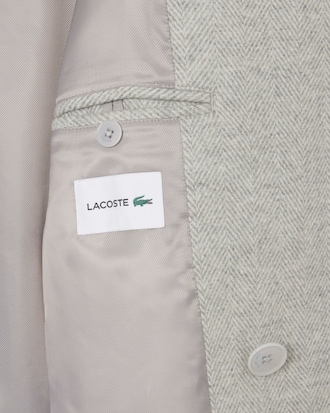 Men's Double-Breasted Chevron Wool Coat