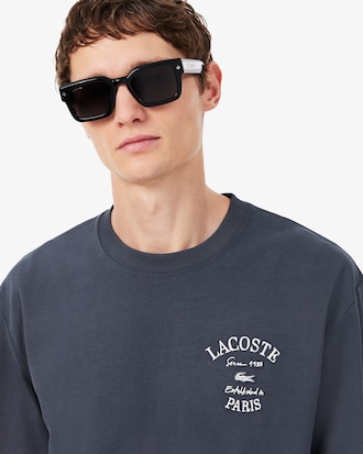 Relaxed Fit Long Sleeved Embroidered T-shirt