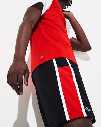 Men's Lightweight Colorblock Stripe Tennis Shorts