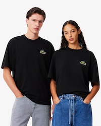 Unisex Loose Fit Heavy Cotton Badge T-Shirt