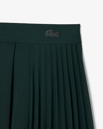 Jupe longue jersey pliss&eacute;e asym&eacute;trique