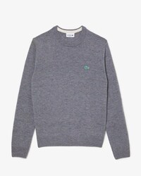 Men's Regular Fit Speckled Print Wool Jersey Sweater
