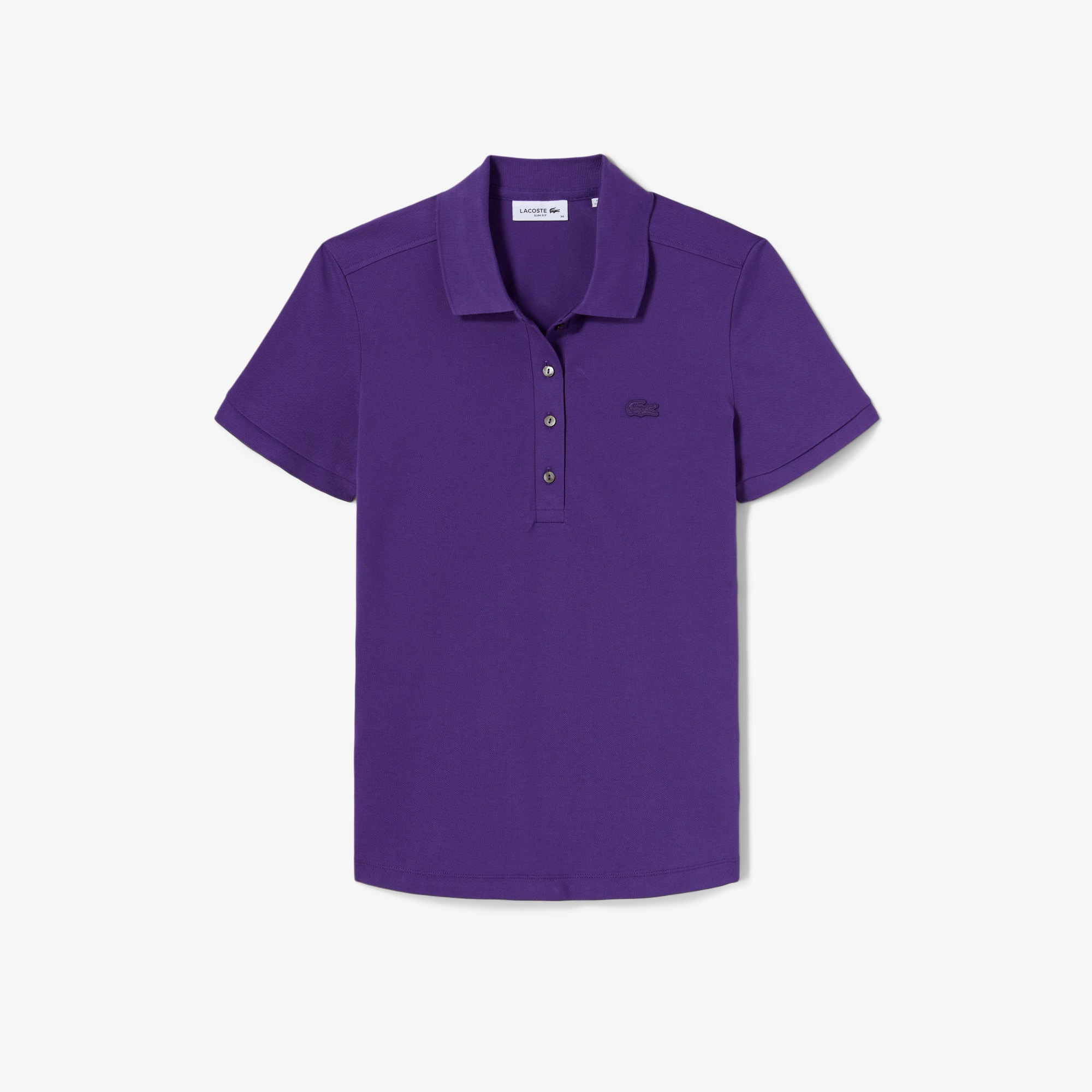 ★LACOSTE★ Women's Double Layer Pique Short Sleeve Shirt Dr L.12.D Slim Fit Stretch Piqué Polo Shirt - Women's Short